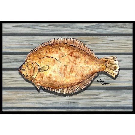 CAROLINES TREASURES Carolines Treasures 8495-MAT Fish Flounder Indoor Or Outdoor Mat - 18 x 27 in. 8495-MAT